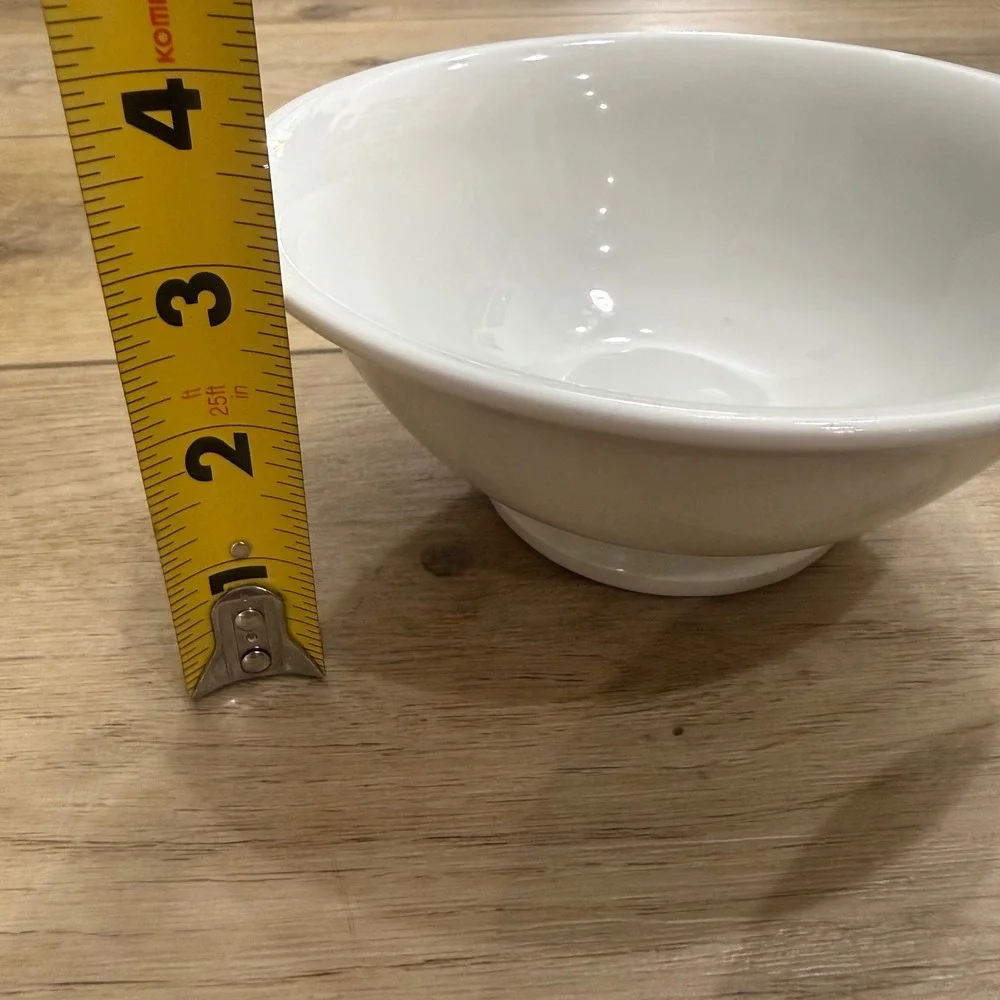 Vintage Pillivuyt France White Porcelain Footed Bowls Set of 3 French Bistro